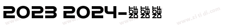 2023 2024字体转换